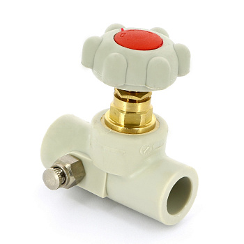 Вентиль FV-PLAST 20 пластиковый прямоточный со сливным клапаном