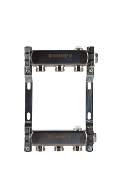 Коллектор ROMMER 1"х3/4" 3 выхода для радиаторной разводки