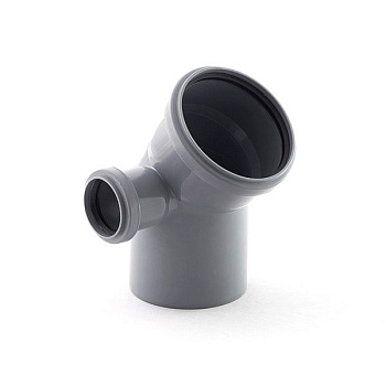 Отвод Политэк 110х45° с выходом 50 левый