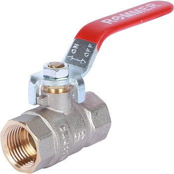 Кран шаровой ROMMER 1/2" ВН/ВН (ручка рычаг) полнопроходной