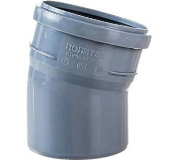 Отвод Политэк D110х15°