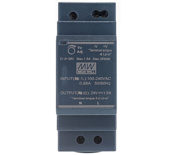 Компактный блок питания ELSEN 24В 30 Вт с креплением на DIN–рейку