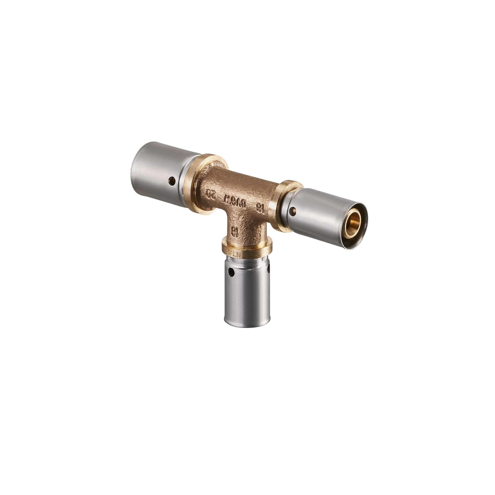 Тройник OVENTROP Cofit P 20х16х16 прессовый бронза (RX)