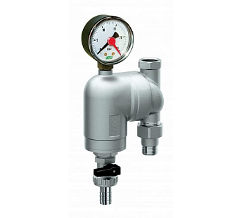 Фильтр FAR 1/2" ВН с манометром с поворотным соединением (сетка 300 мкм) 