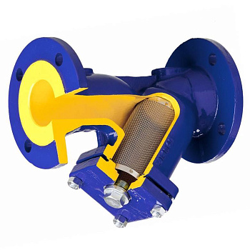 Фильтр сетчатый ZETKAMA Ду40 фланцевый (чугун 821А) Tmax=300