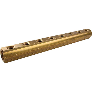 Распределительный коллектор TIEMME 1''x1/2" на 8 выходов