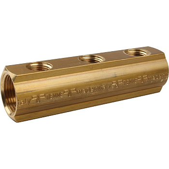 Распределительный коллектор TIEMME 1''x1/2" на 3 выхода