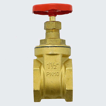 Задвижка клиновидная UNI-FITT В 1 1/2" PN10 (латунь)