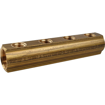 Распределительный коллектор TIEMME 1''x1/2" на 4 выхода