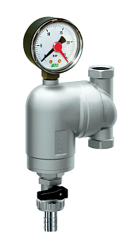 Фильтр сетчатый FAR 1/2" ВР 300мкм с манометром с поворотным соединением