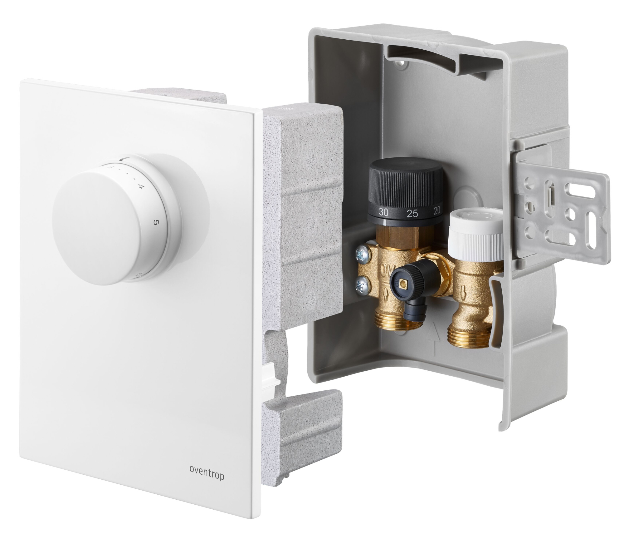 Набор терморегулятора OVENTROP Unibox T-RTL 20-40°C (белый пластик) 