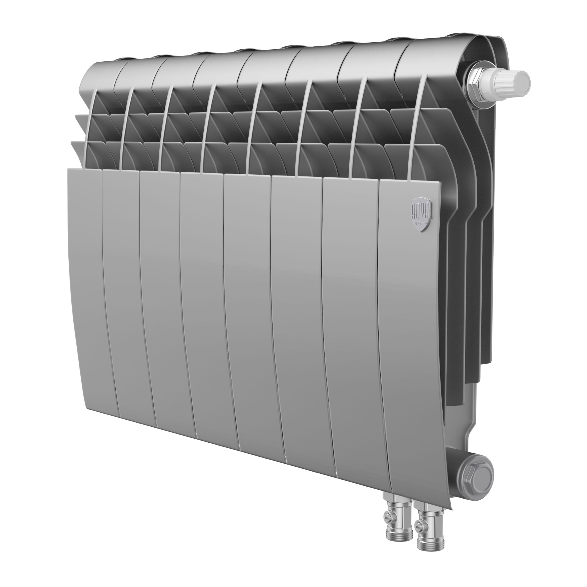 Радиатор биметаллический Royal Thermo BiLiner 350 /Silver Satin VR - 8 секций