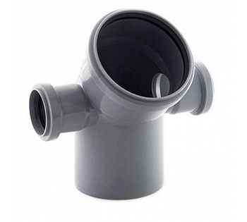 Отвод Политэк 110х45° с выходом 50 левый+правый