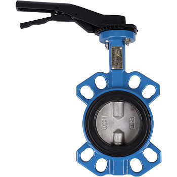 Дисковый поворотный затвор Tecofi Ду80 межфланцевый с ручкой (диск-нерж. сталь)