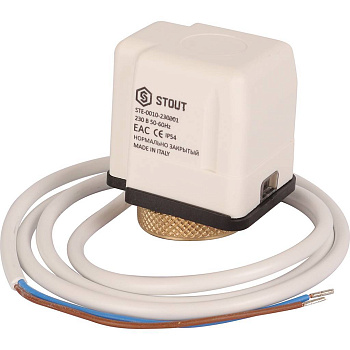 STOUT STE-0010 Электротермический компактный сервопривод (нормально закрытый 230 B)