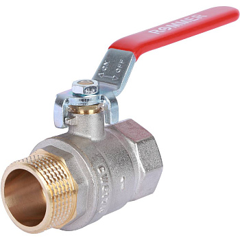 Кран шаровой ROMMER 1" ВН/НР (ручка рычаг) полнопроходной