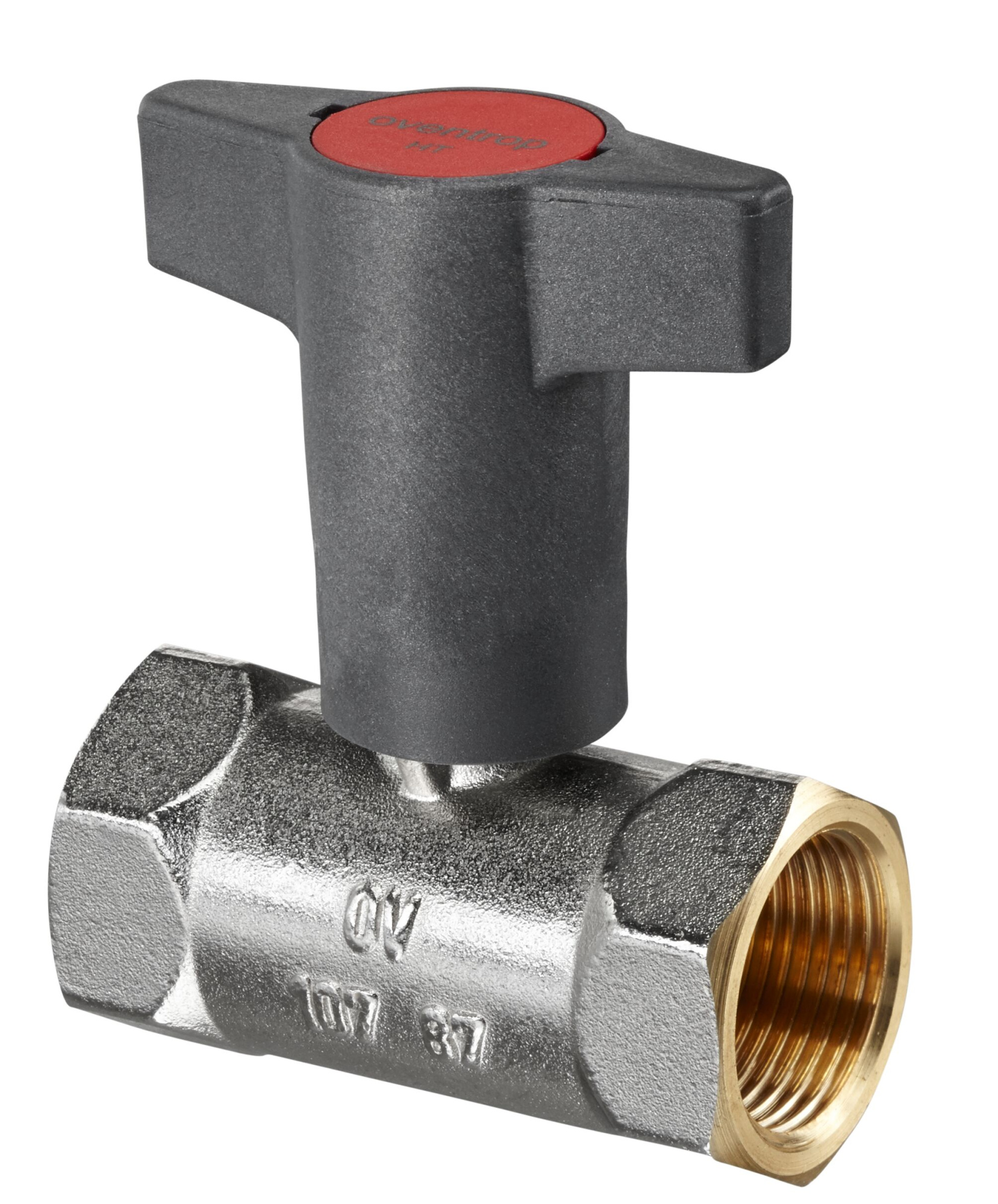 Кран шаровой OVENTROP Optibal DN25 1 ВР высокотемпературный для обратной линии