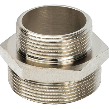 Ниппель STOUT 2"х1 1/2" переходной HH (никелированный)