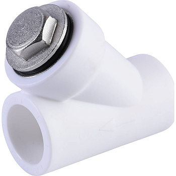 Фильтр сетчатый Политэк 32 для полипропиленовых труб (соединение муфта-муфта)