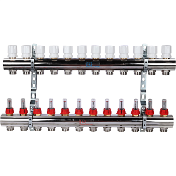 Коллекторная группа Luxor CD 473M/12 1х3/4ЕК 12 контуров с расходомерами