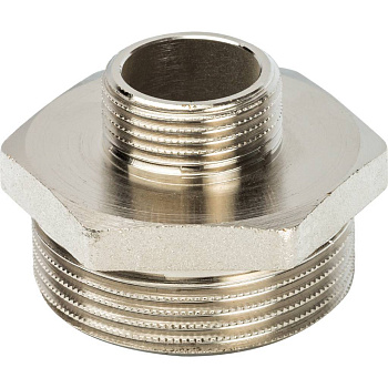 Ниппель STOUT 1 1/2"х3/4" переходной HH (никелированный)