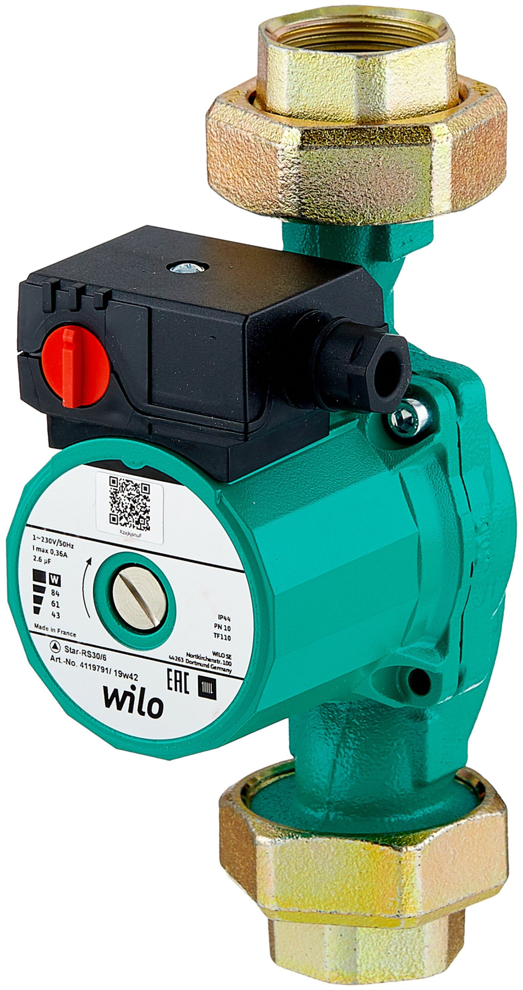 Циркуляционный насос Wilo STAR-RS 30/6 с гайками