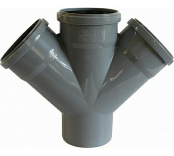 Крестовина Политэк D110х110х110 /45° одноплоскостная