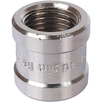 Муфта STOUT 1/4" ВВ (никелированная)