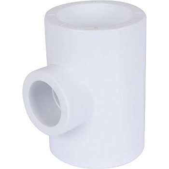 Тройник переходной Политэк 40х25х40 для полипропиленовых труб (сварка) белый