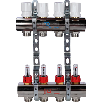 Коллекторная группа Luxor CD 473M/4 1х3/4ЕК 4 контура с расходомерами