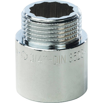 Удлинитель STOUT 3/4"X25 НР-ВР (хромированный)