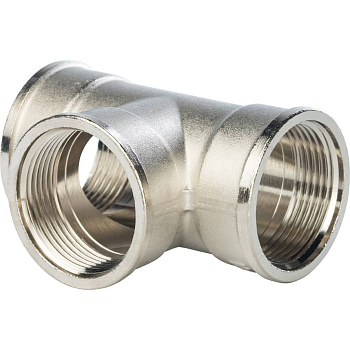Тройник STOUT 1 1/4" ВВ (никелированный)