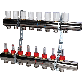 Коллекторная группа Luxor CD/8 477 1х3/4ЕК 8 контуров с расходомерами