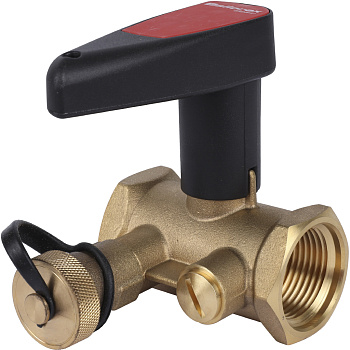 Запорный клапан BROEN Basic DN 25 PN 25 Kvs=7,4 м3/ч ручной резьбовой с дренажем 45490000-001003