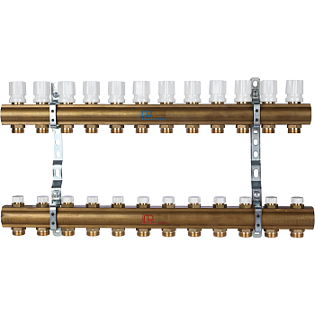 Коллекторная группа Luxor CD 468/12 1х3/4ЕК 12 контуров с регулирующими вентилями