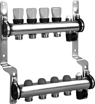Коллектор Meibes с термовставками на 4 выхода
