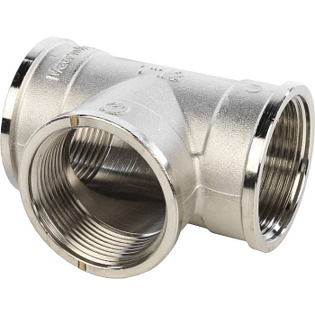 Тройник STOUT 1 1/2" ВВ (никелированный)