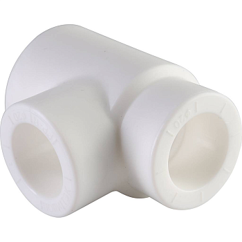 Тройник переходной Политэк 25х20х20 для полипропиленовых труб (сварка) белый