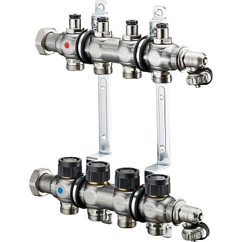 OVENTROP Группа коллекторная Oventrop "Multidis SF со встроенными регулирующими вставками на 3 конту
