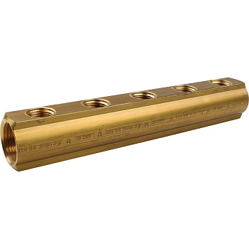 Распределительный коллектор TIEMME 1''x1/2" на 5 выходов