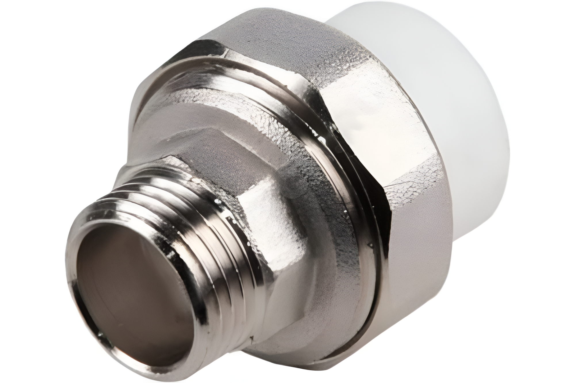 Муфта комбинированная разъёмная (американка) РосТурПласт PP-R Дн32х1" НР (белая)