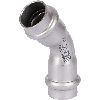 Отвод Sanha NiroSan 45° 15 ВПр-ВПр 9041