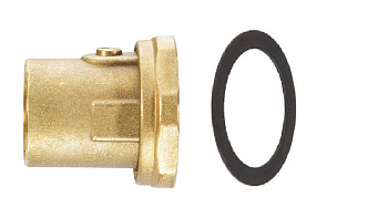 Кран шаровой HOOBS с накидной гайкой 1ВРх1 1/2НГ с прокладкой  без ручки