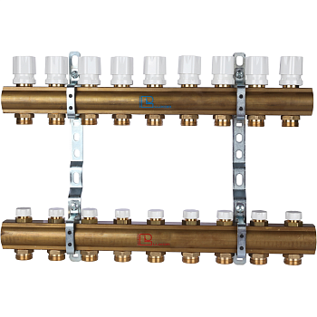 Коллекторная группа Luxor CD 468/9 1х3/4ЕК 9 контуров с регулирующими вентилями