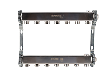 Коллектор ROMMER 1"х3/4" 7 выходов для радиаторной разводки