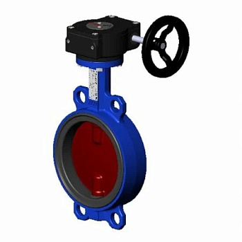 Дисковый поворотный затвор Tecofi Ду250 межфланцевый с приводом