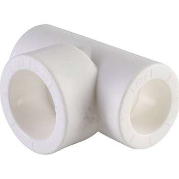 Тройник переходной Политэк 20х25х20 для полипропиленовых труб (сварка) белый