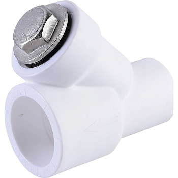 Фильтр сетчатый Политэк 40 для полипропиленовых труб (соединение муфта-штуцер)