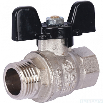 STOUT Кран шаровой стандартнопроходной  (ВР/НР - ручка бабочка 1/2")