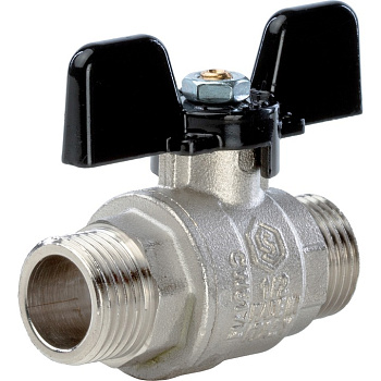 STOUT Кран шаровой полнопроходной  (НР/НР - ручка бабочка 1/2)